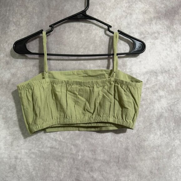 Line and Dot Sage Green Crop Top Shirt Shell Women's Juniors Small NWOT - Picture 3 of 3